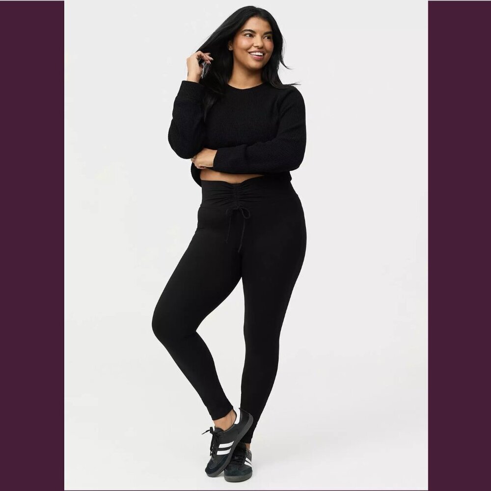 Torrid - Full-Length Cinched Waist Legging in Deep Black​
